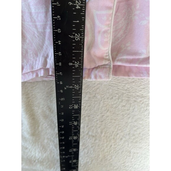 Alexander del Rossa Pajama set Pink White Paisley Crisp Cotton Size 2X - Picture 7 of 9